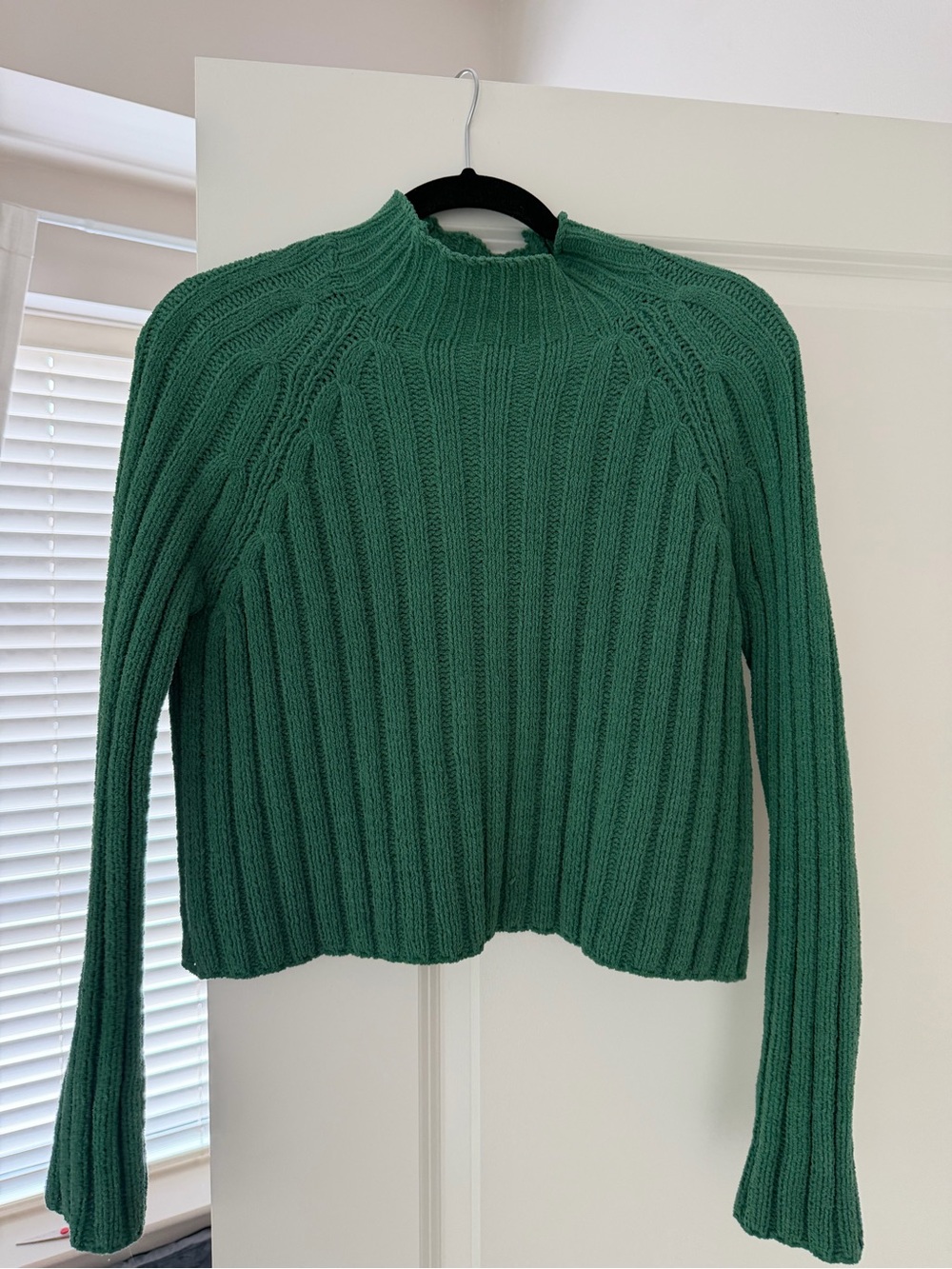 American Eagle Outfitters Emerald Green Ribbed Turtle Neck Sweater